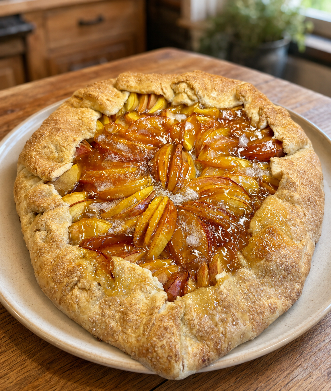 Peach and Strawberry Galette