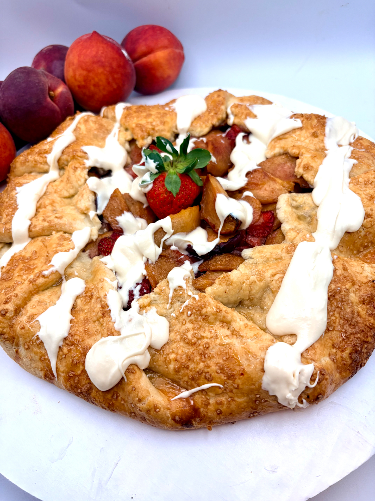Peach and Strawberry Galette