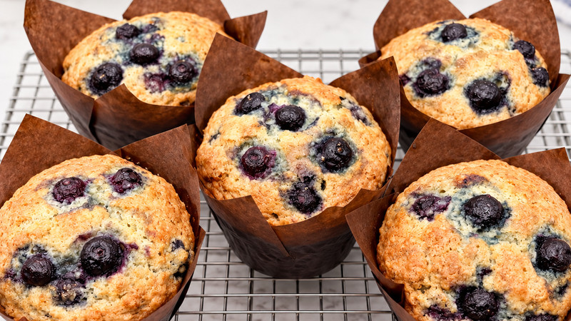 Jumbo Blueberry Muffins | Baking Great Bread
