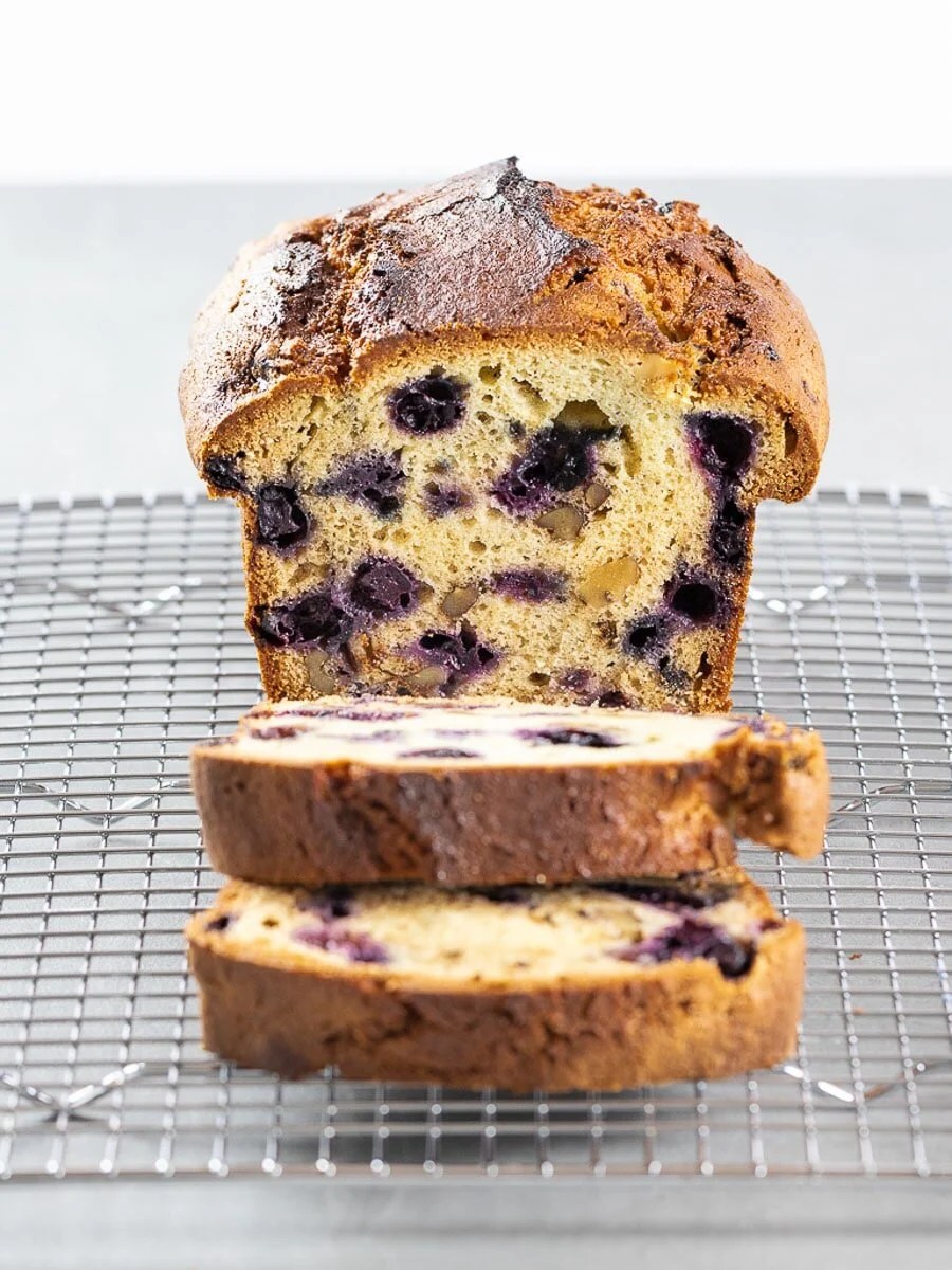 Blueberry Walnut Bread - finished bread