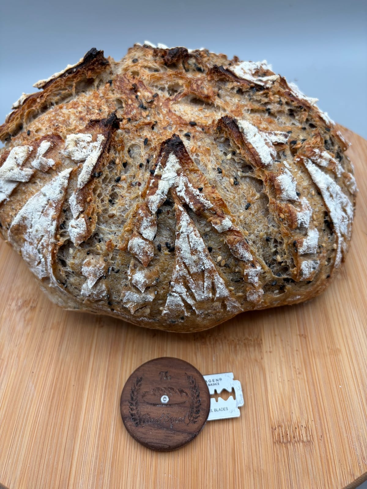 Foolproof Whole Wheat Seeded Sourdough