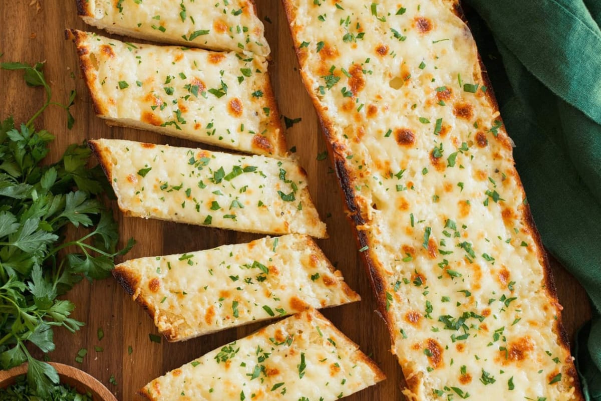 Homemade Garlic Bread - finished bread