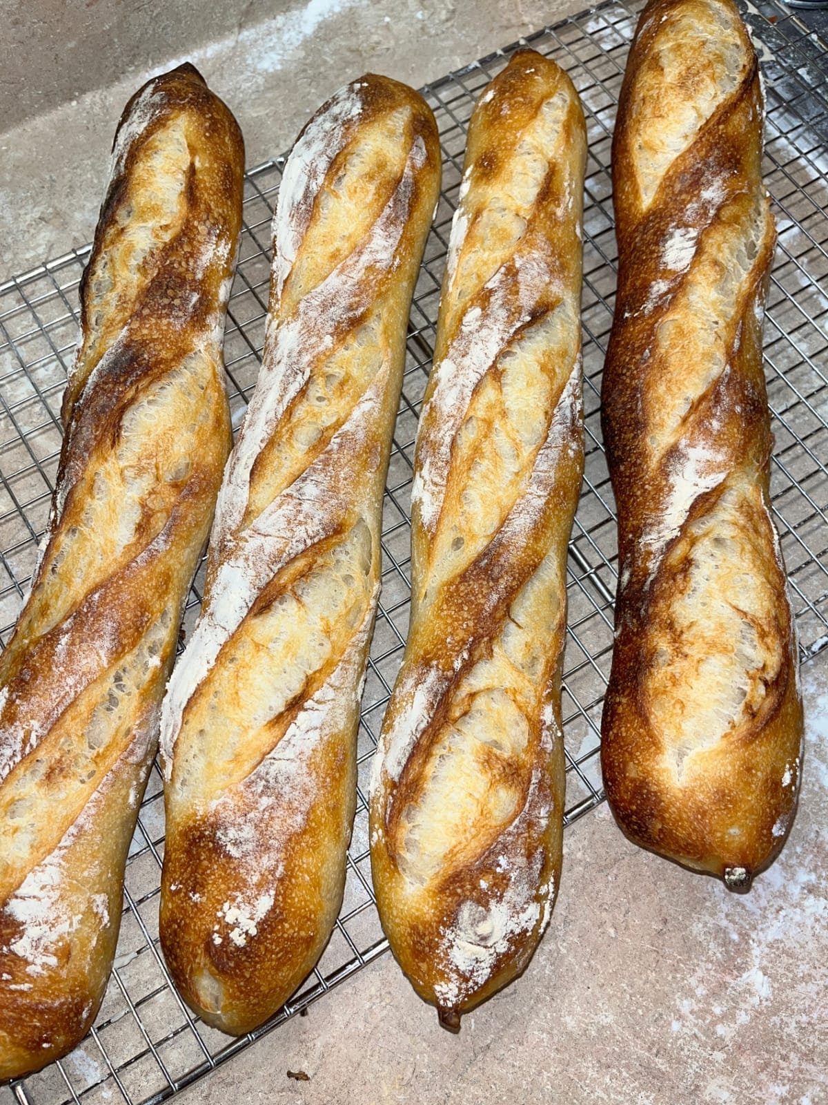 Classic Poolish Baguette