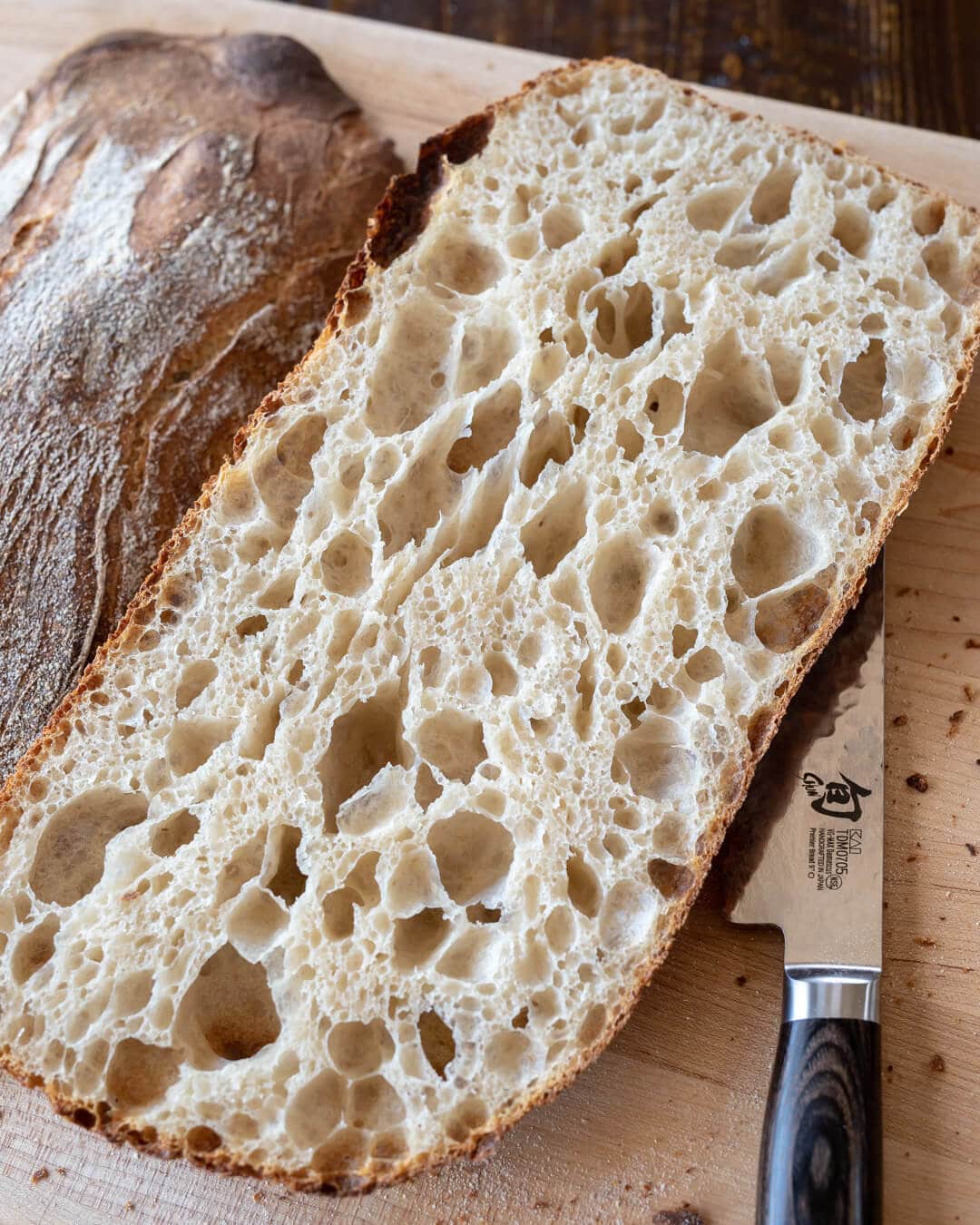 "I Don't Have Time For All of That" Ciabatta - finished bread