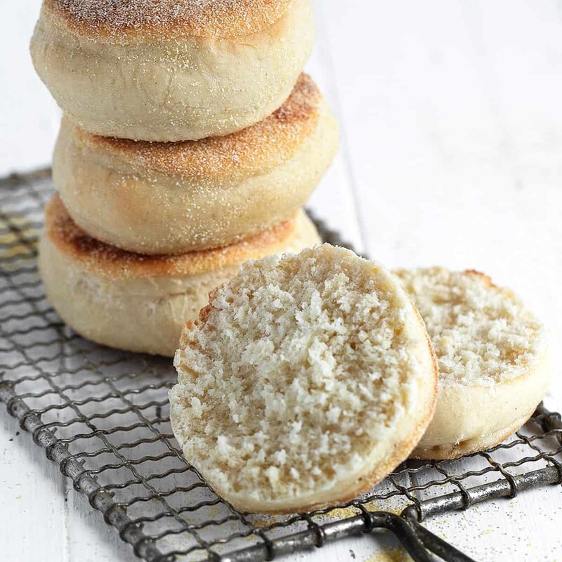 Overnight Sourdough English Muffins