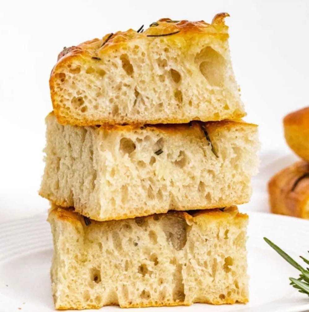 Easy Rosemary Sea Salt Focaccia - finished bread