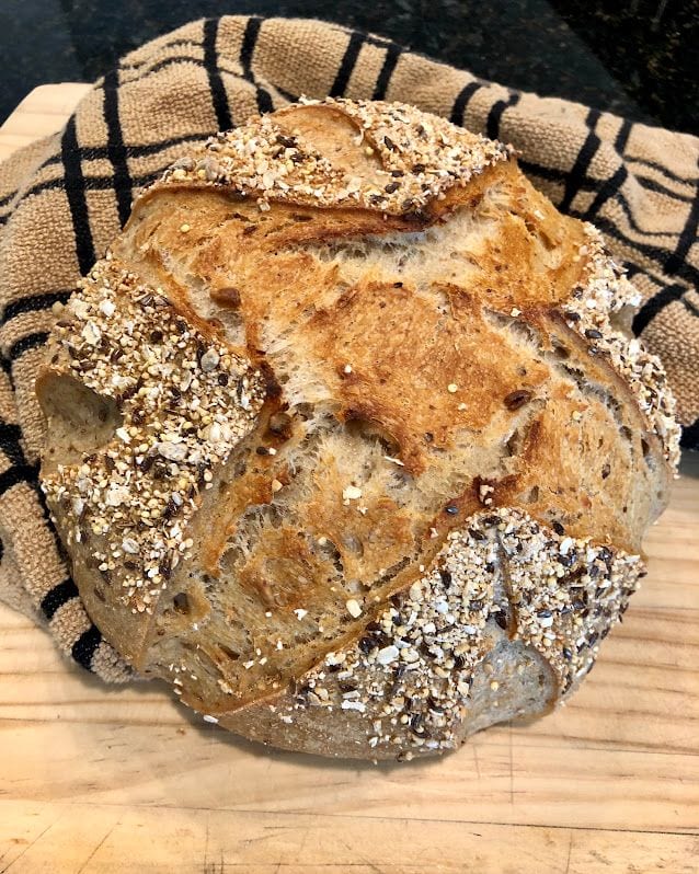 Rustic Multigrain Country Loaf - finished bread