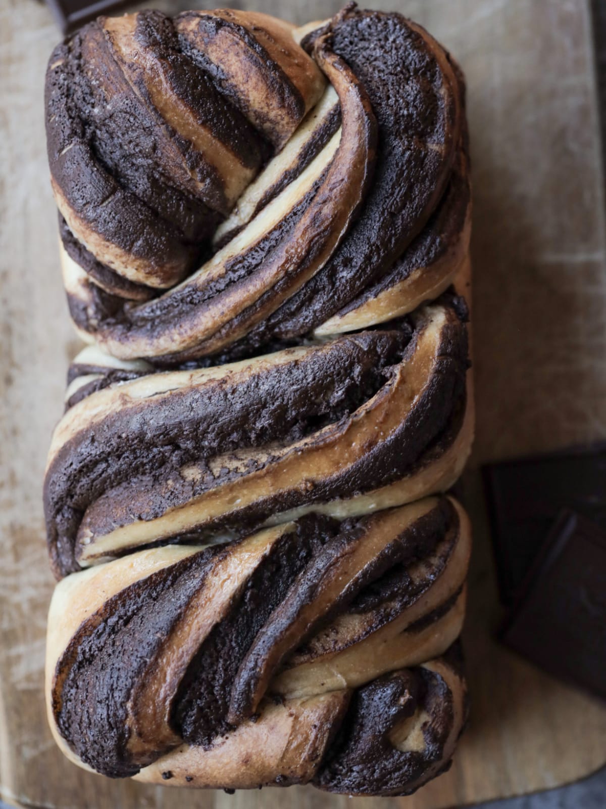 Henry's Sourdough Chocolate Babka - finished bread