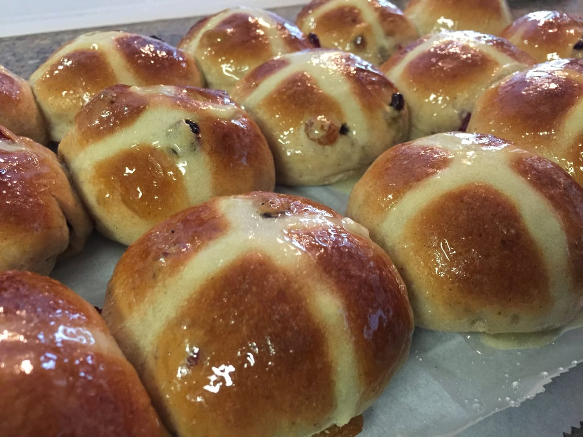 Sourdough Hot Cross Buns