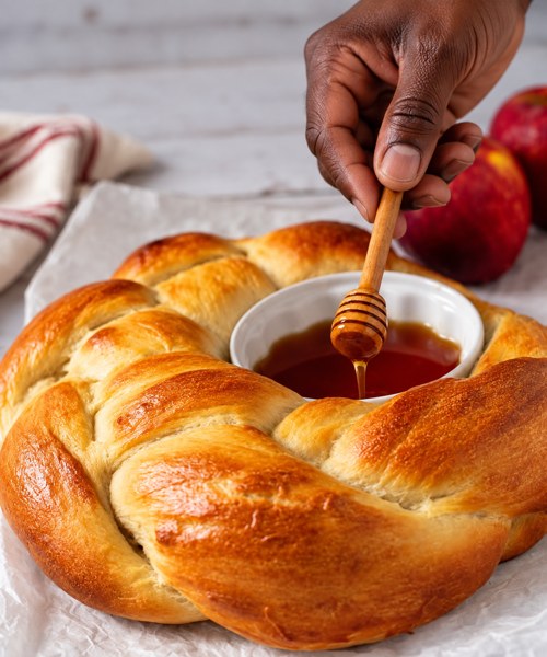 Sourdough Round Honey-Apple Challah Recipe