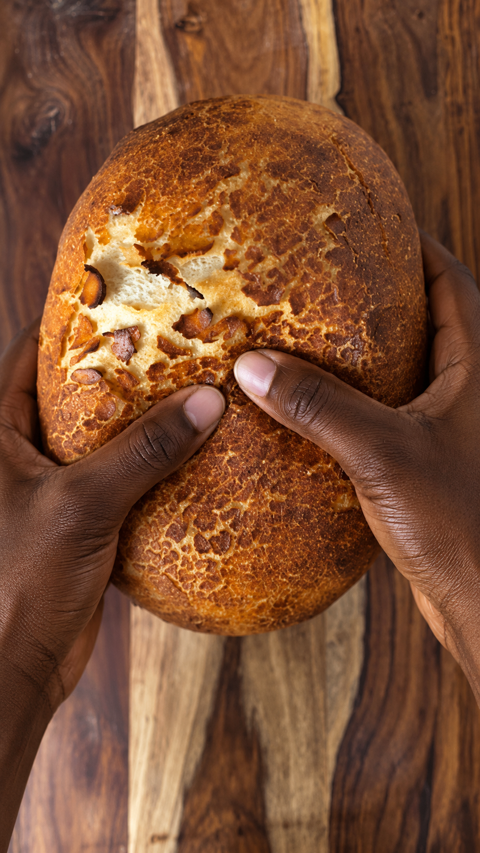 Sourdough Tiger Bread (Dutch Crunch) - finished bread