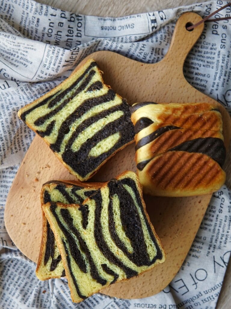 Valentine's Zebra Bread - finished bread